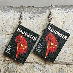 New Halloween movie wood earrings